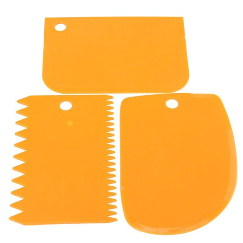 DIY Scraper Cream Scraper Set Cake Mold Tool 3PCS