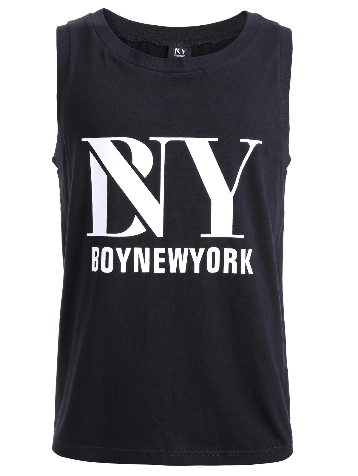 BoyNewYork Solid Color Cotton Tank Top