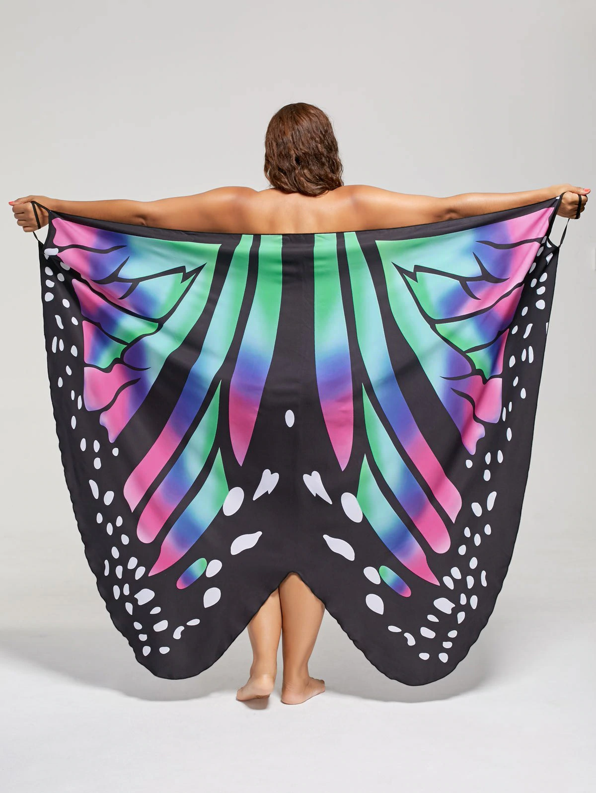 Plus Size Butterfly Wrap Cover Up Dress