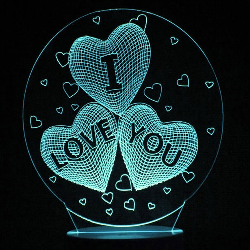 Mother's Day Love's Confession Colors Changing LED Night Light