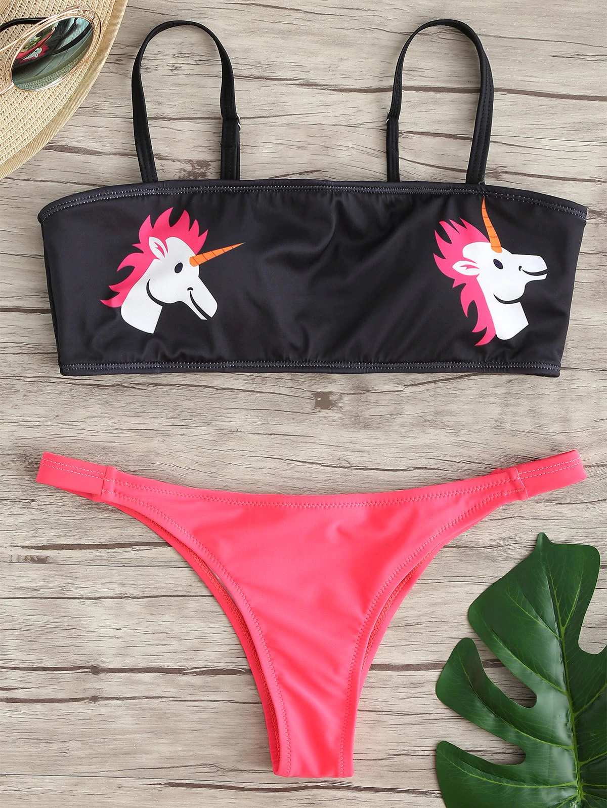 Unicorn Cheeky Tube Bikini Set