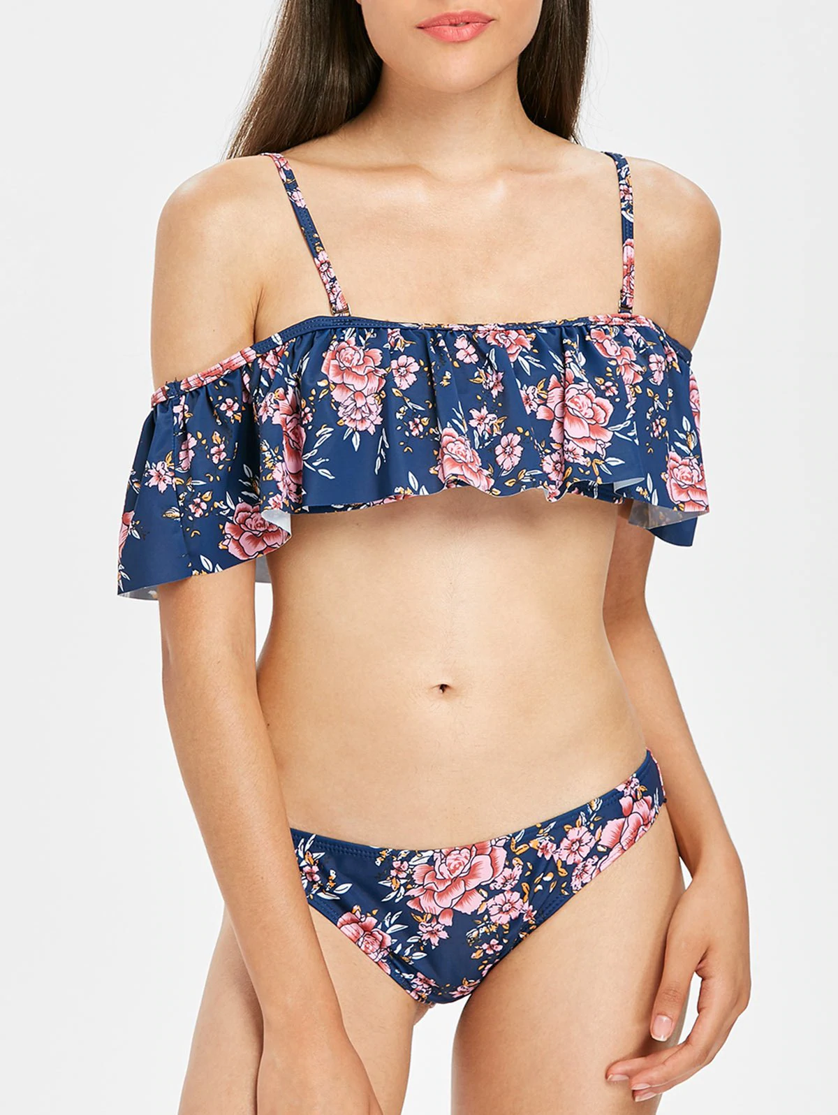 High Leg Floral Bikini Set