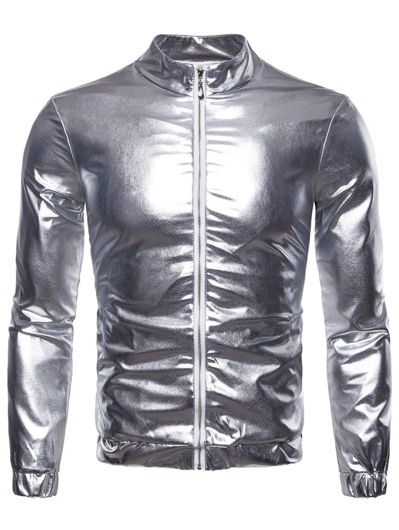 Blinking Night Club Wear Front Zip Jacket