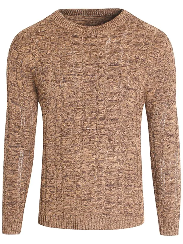 All-match Slim Round Collar Knitwear Sweater for Men