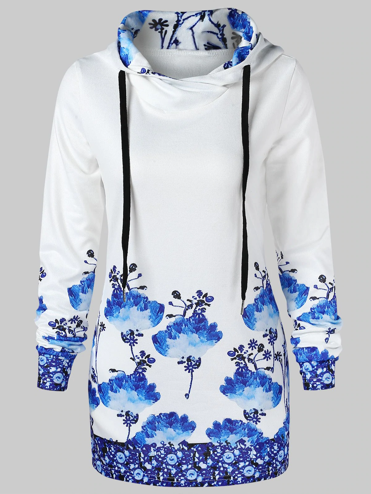 Chinese Painting Drawstring Hoodie