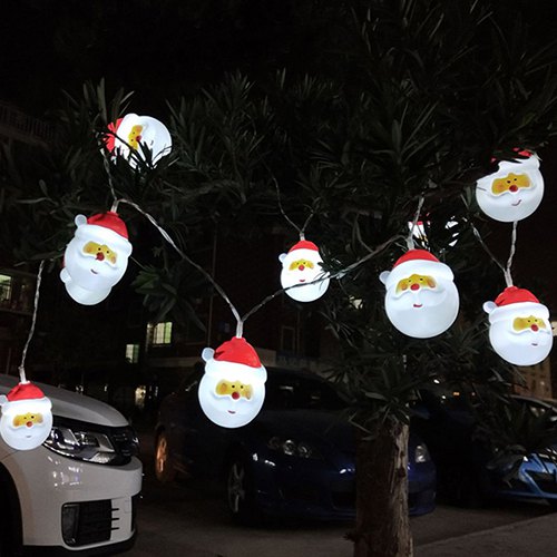 10LEDs 1.5m Santa Lights Holiday Garden Party Decoration Pendant