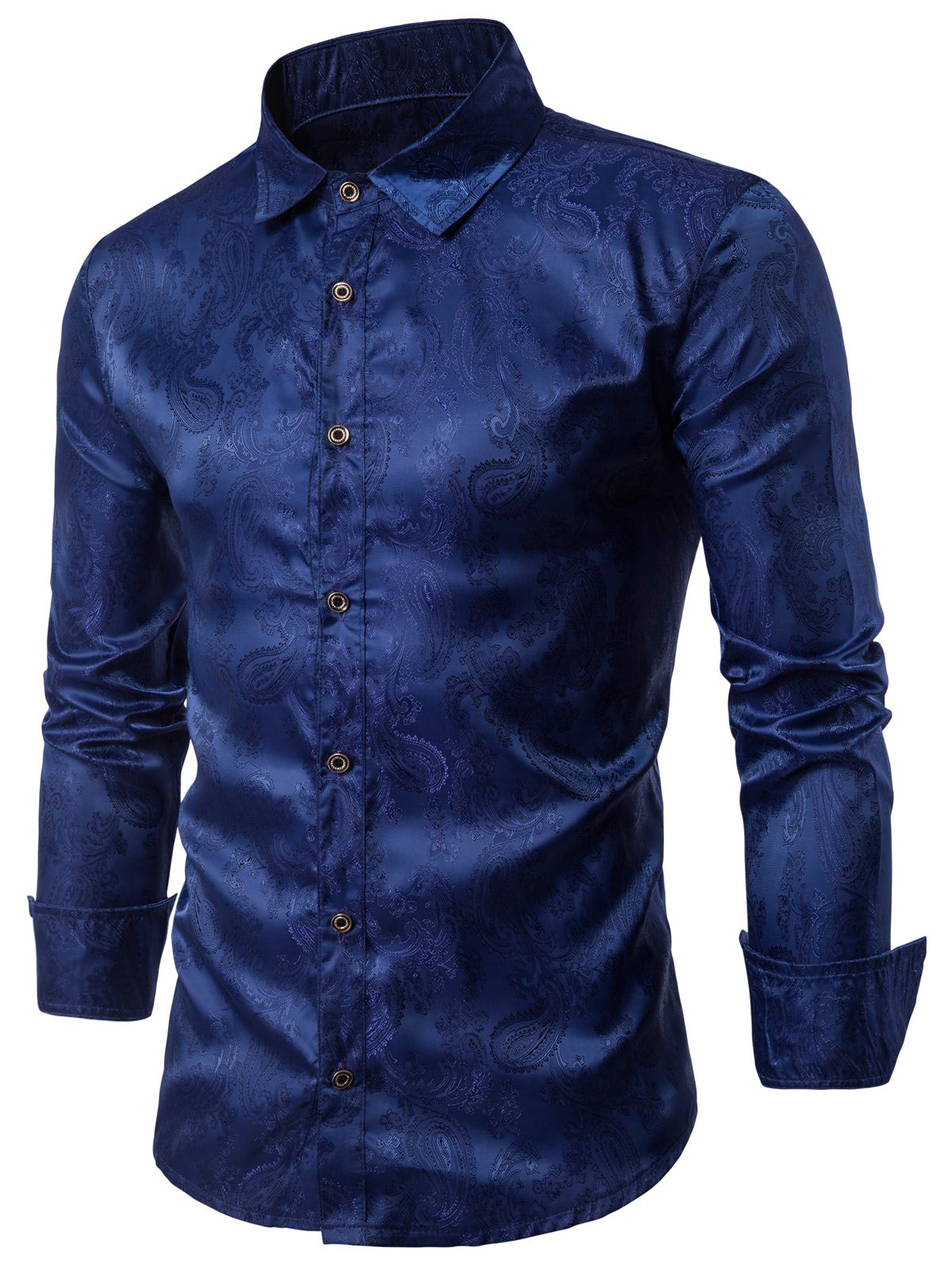 Casual Long Sleeve Paisley Vintage Shirt