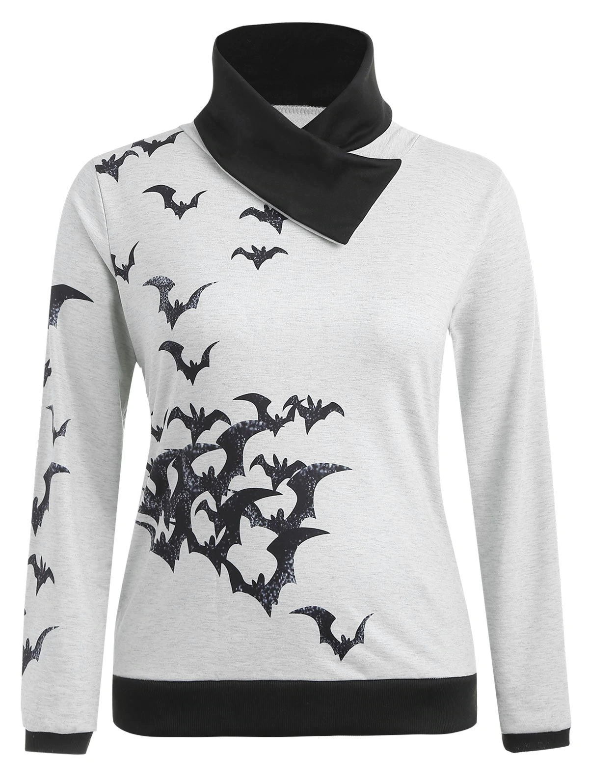 Plus Size Color Block Halloween Sweatshirt