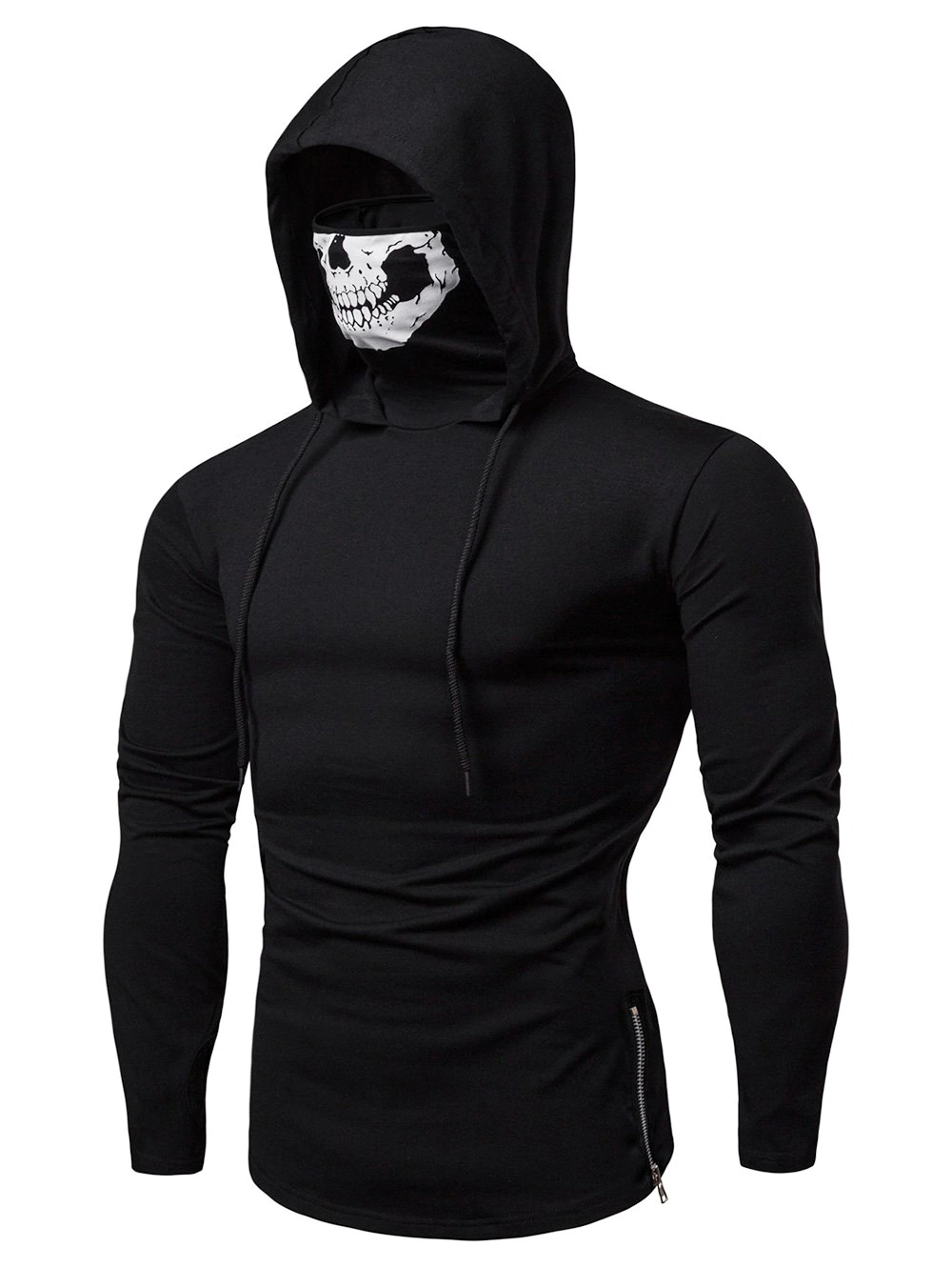 Fashion Drawstring Scare Mask Hoodie for Man