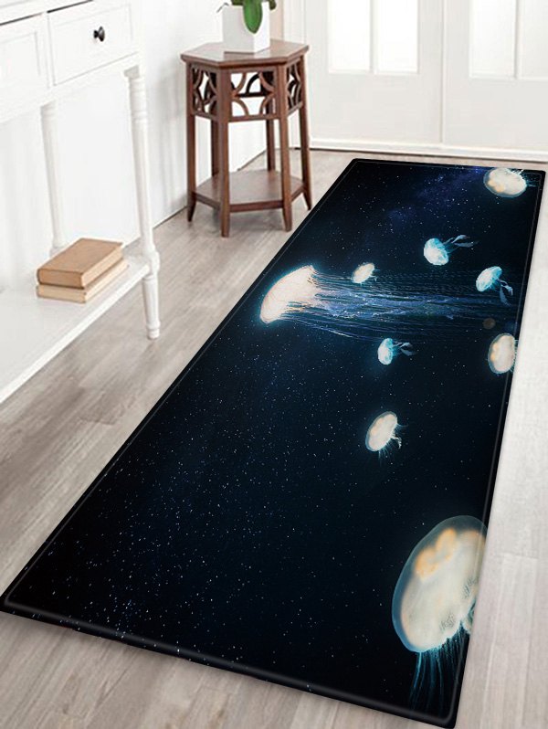 Starry Sky Jellyfish Pattern Floor Rug