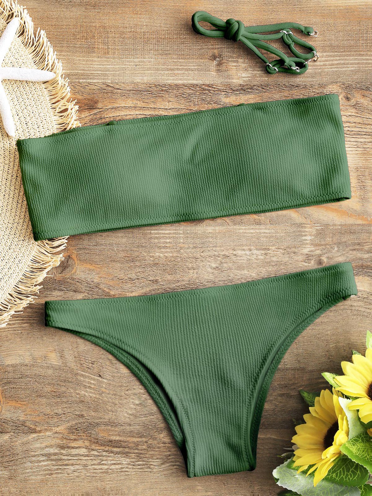 Bandeau Ribbed Bikini Set