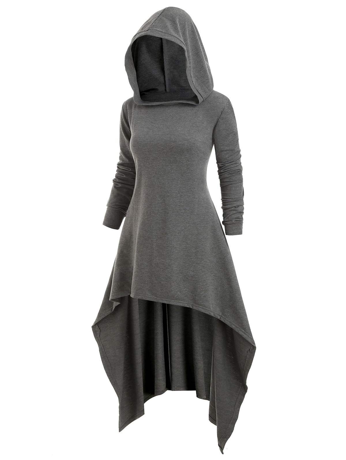 Plus Size Dip Hem Longline Hoodie