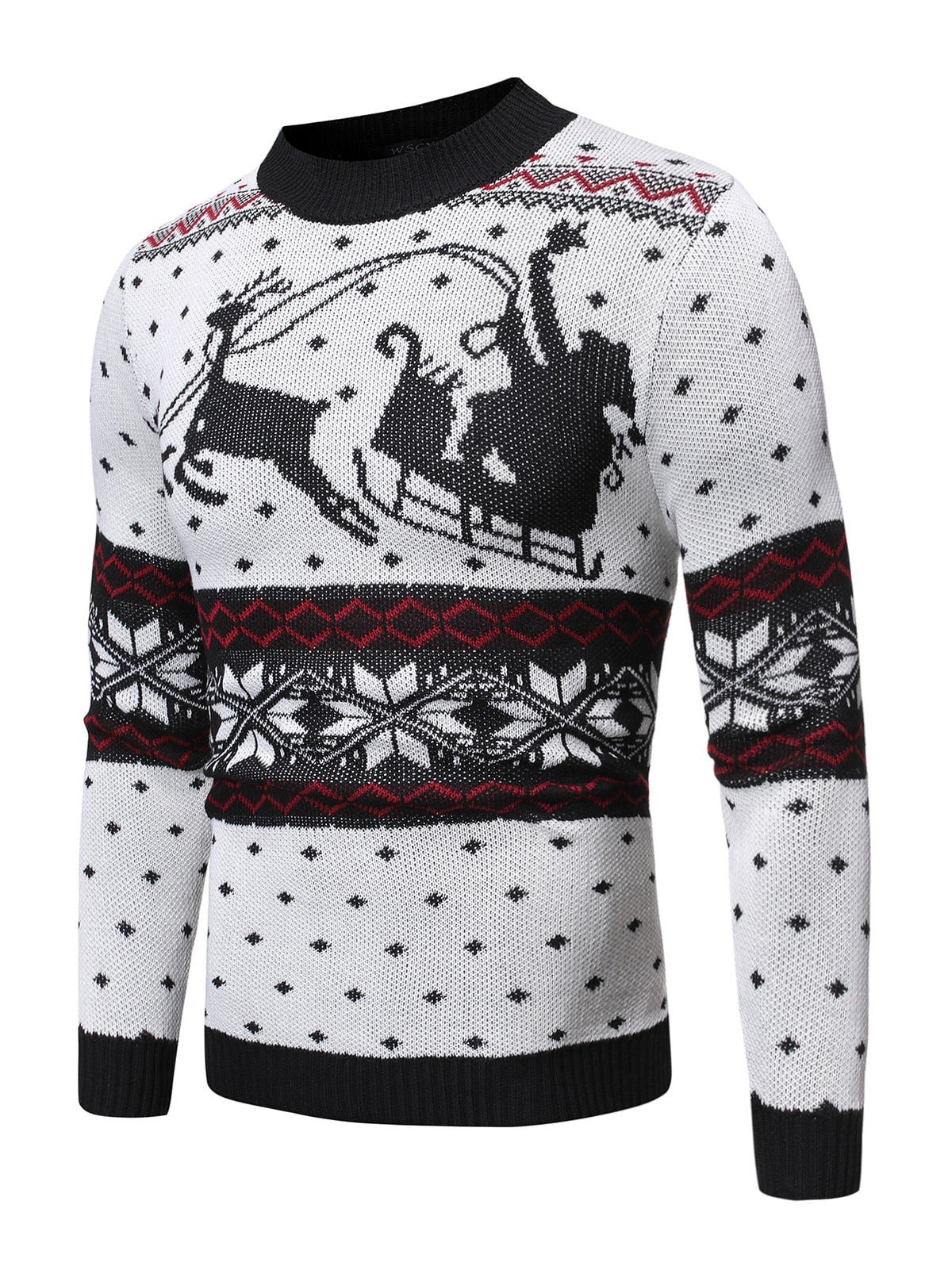 Wapiti Pattern Christmas Pullover Sweater