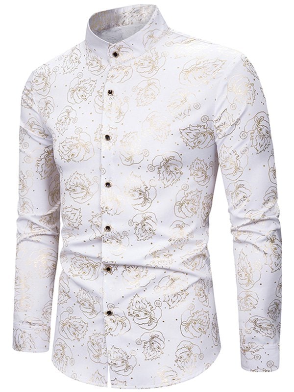 anta Claus Gilding Print Long-sleeved Shirt