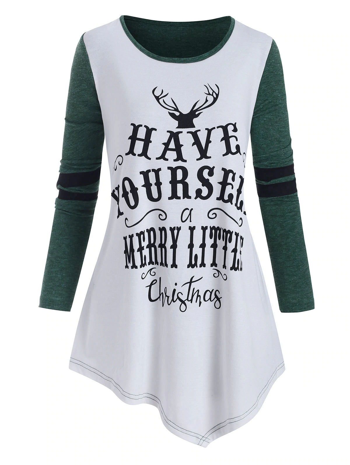 Plus Size Christmas Printed Graphic T Shirt