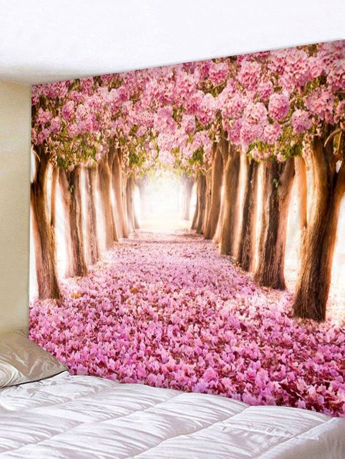 Cherry Blossoms Printing Wall Tapestry