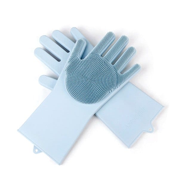 Silicone Dishwashing Gloves Brush Slip Resistant Household Kitch