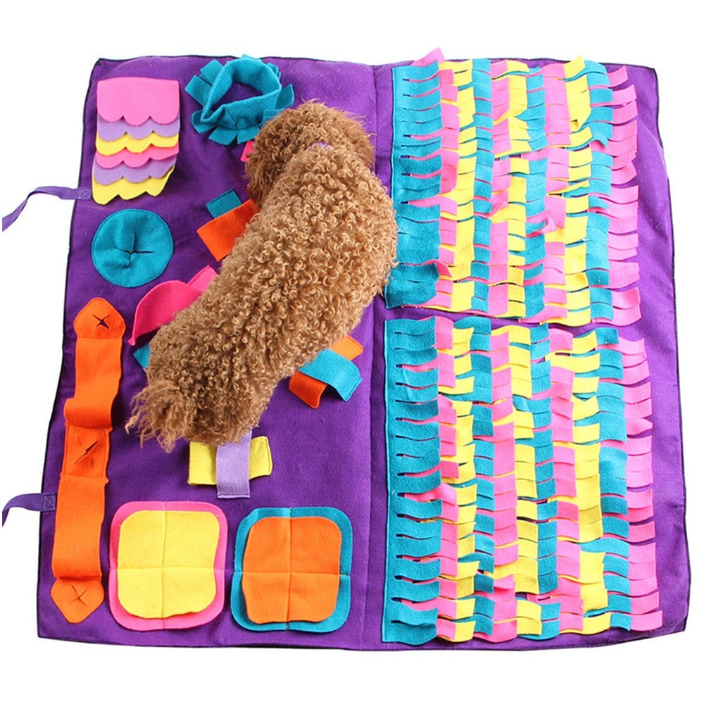 Stitching Section Sniffing Dog Pad Pet Training Blanket