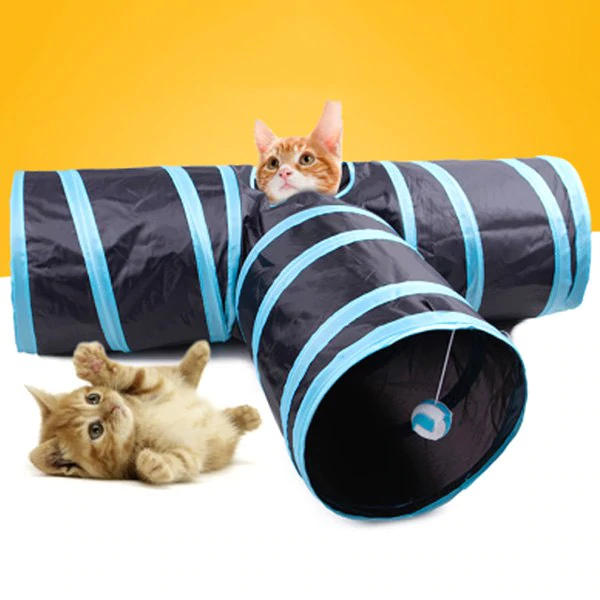 Three-ring Paper Cat Tunnel Drilled Cat Toys Cat Collapsible Cha