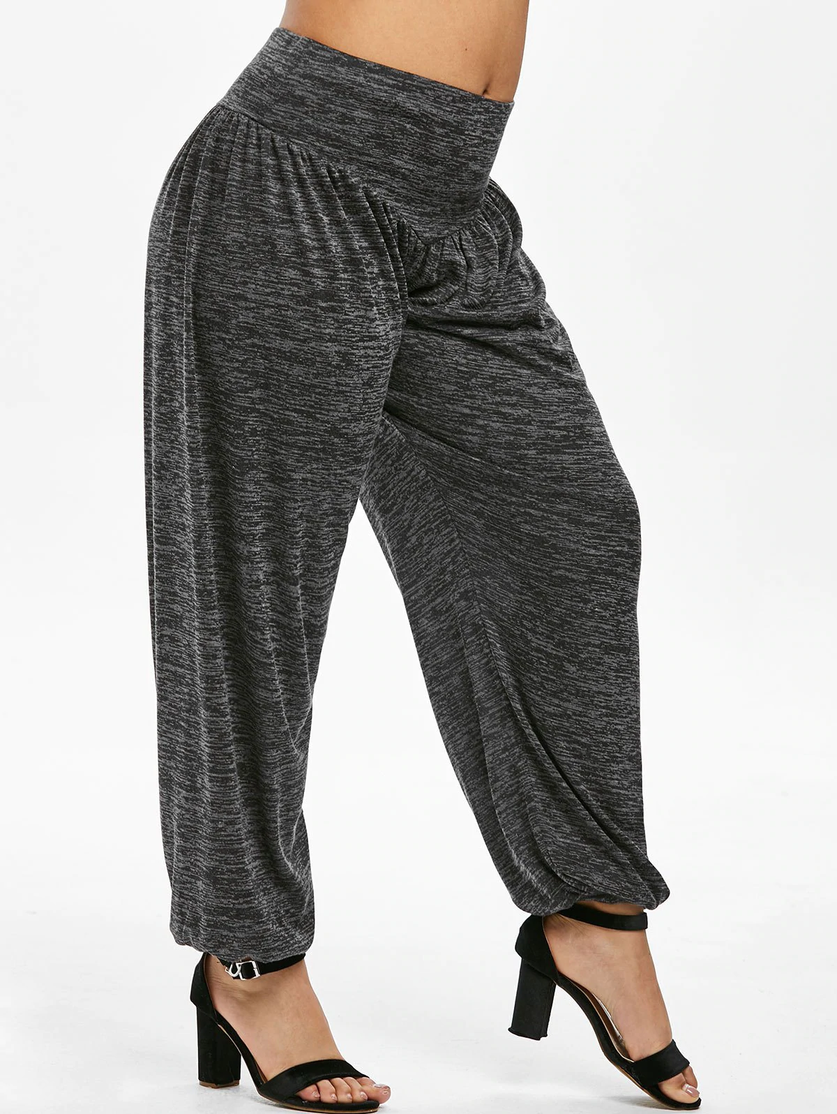 Plus Size Marled Harem Pants