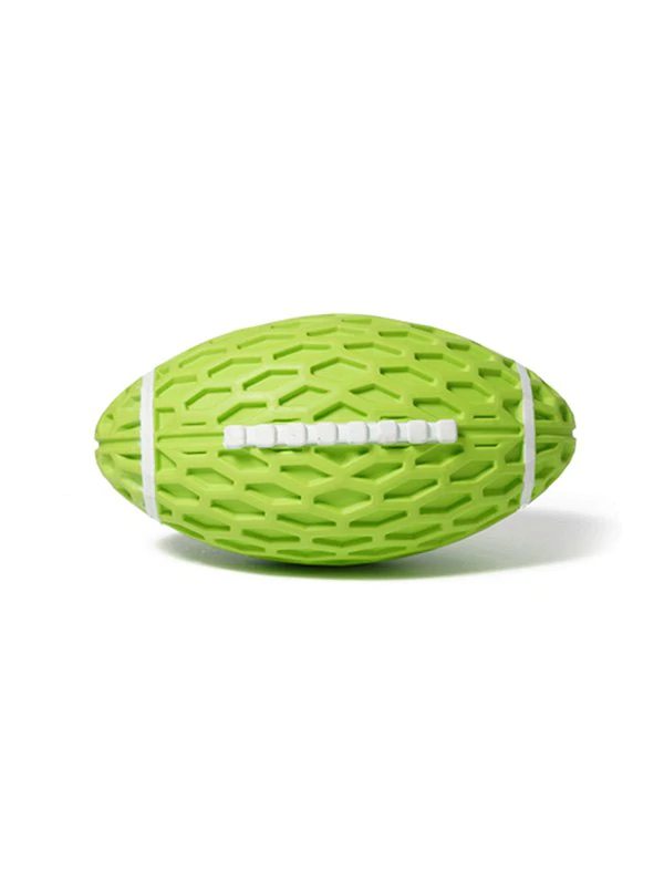 Football Shape Rubber Squeaky Dog Chew Toy