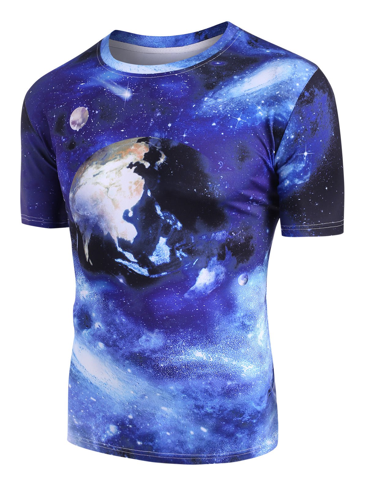 Galaxy Earth Pattern Short Sleeve T-shirt