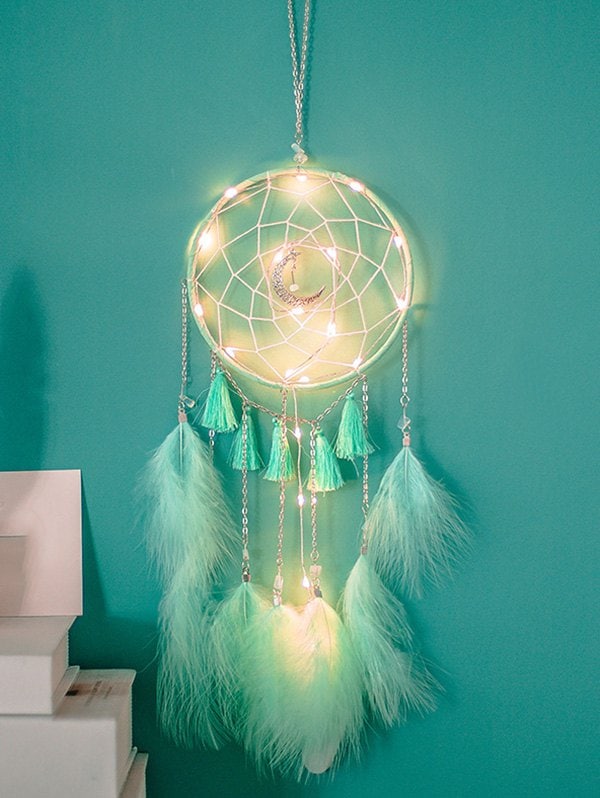 Tassel Feather Moon Home Hanging Dream Catcher