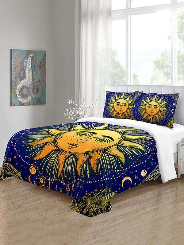 Sun And Moon Print 3PCS Bedding Set