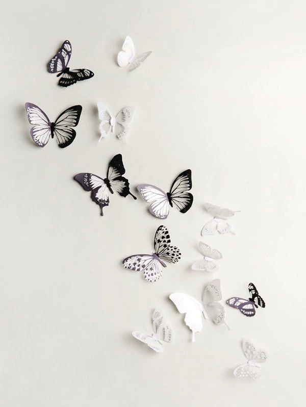 3D Butterflies Background Decorated Wall Stickers