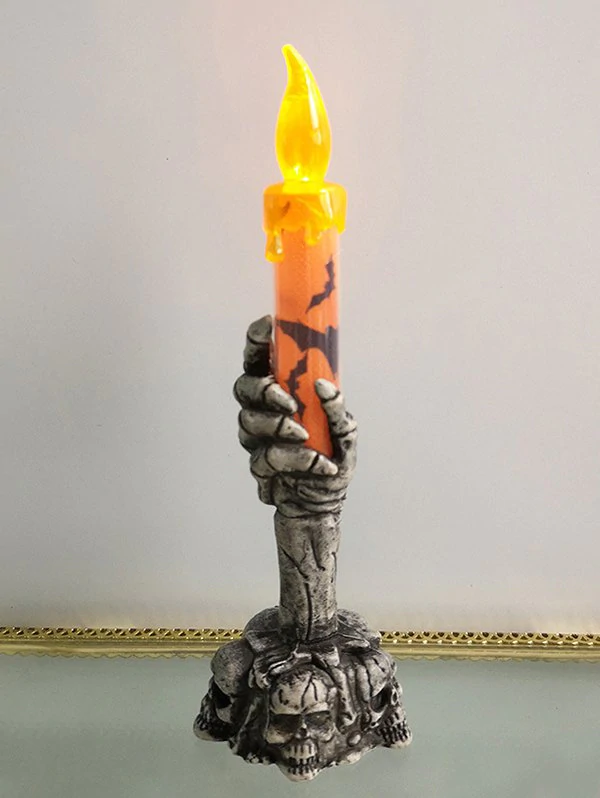 Halloween Skull Skeleton Hand Candle Shape Decorative LED Light