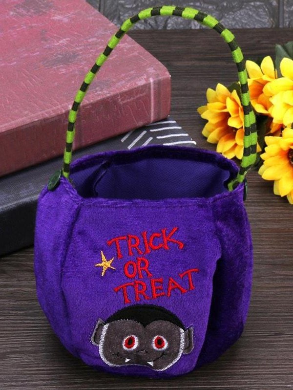 Halloween Pattern Velvet Gift Bags Candy Bag