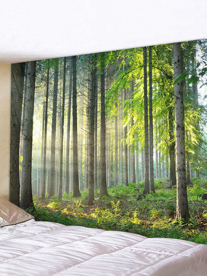 3D Printing Forest Sunshine Waterproof Tapestry