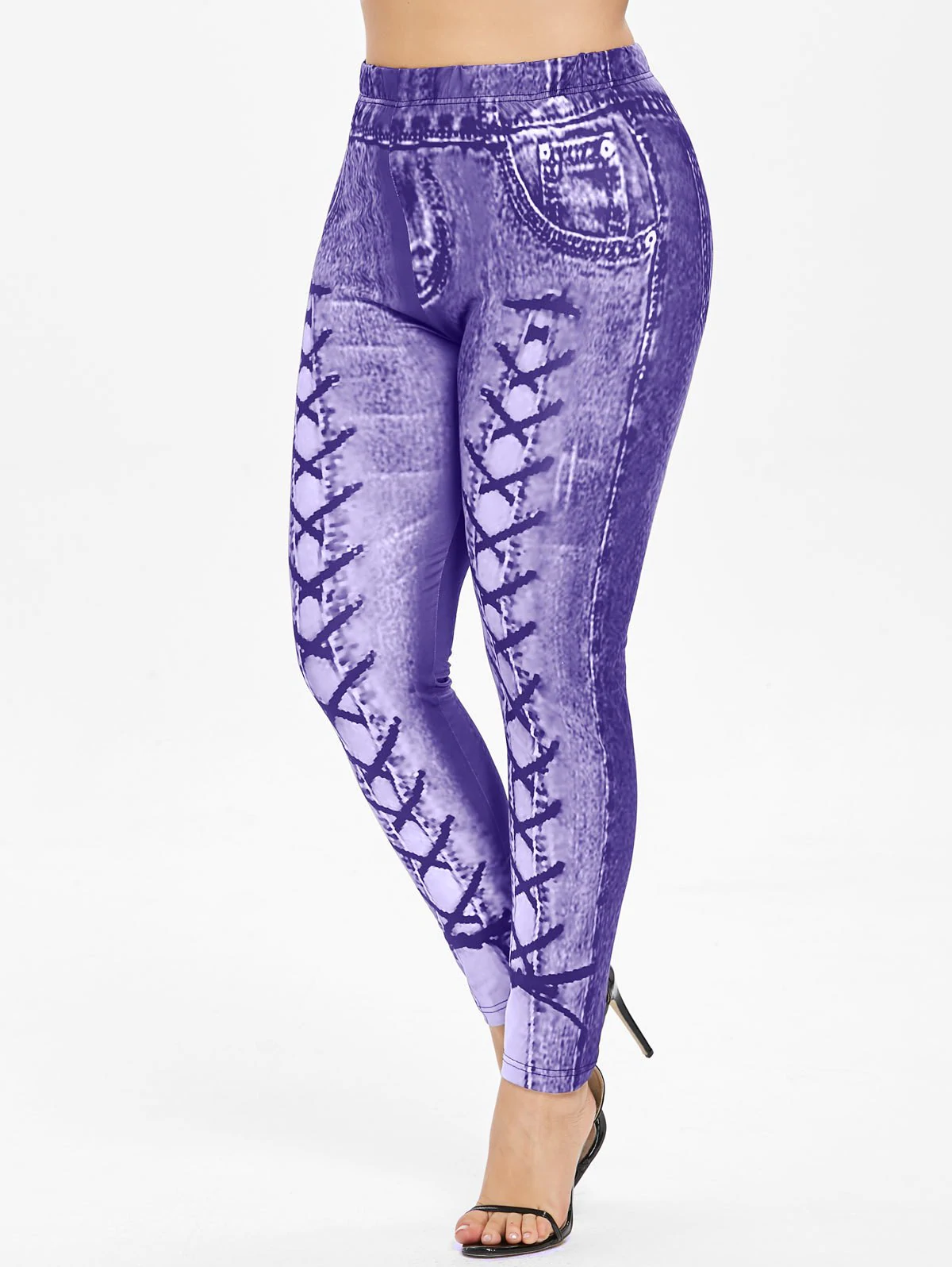 Plus Size 3D Printed Leggings