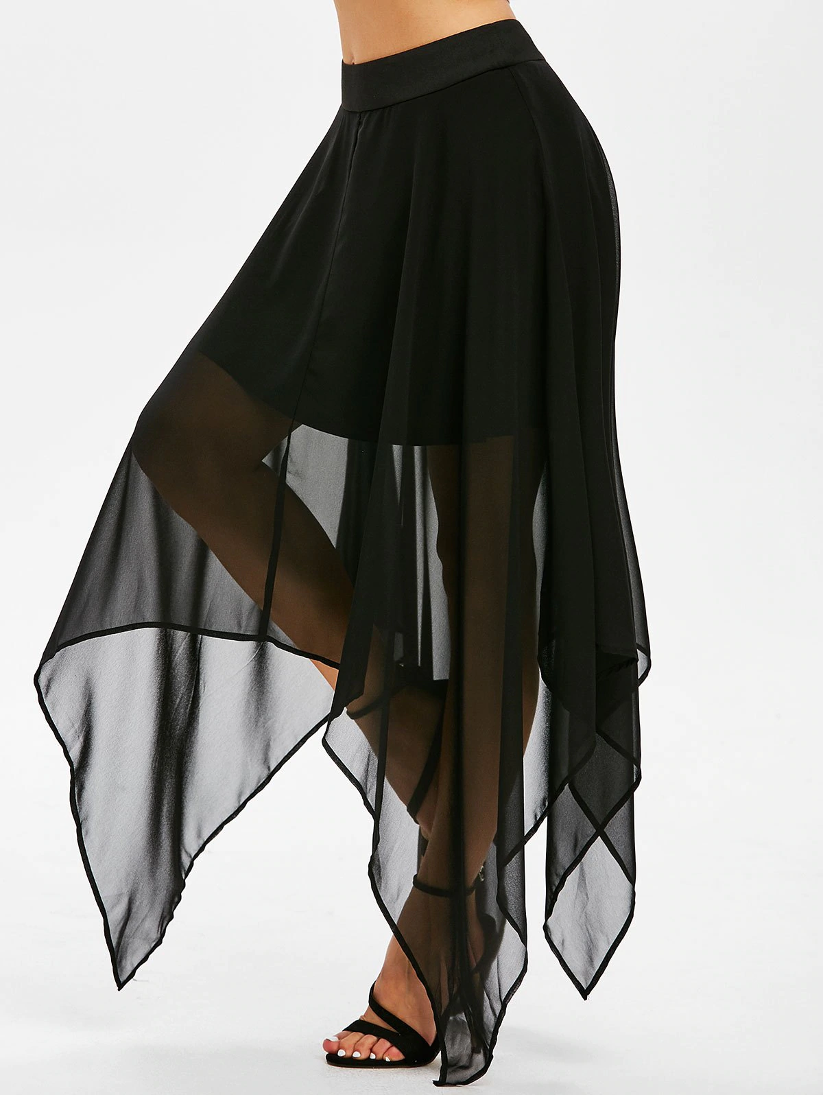 Layered Handkerchief Chiffon Skirt