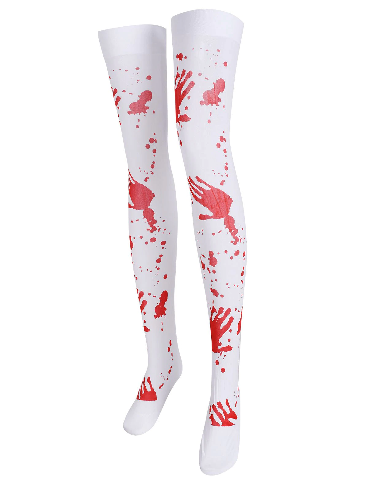 Plus Size Blood Fingerprint Halloween Over The Knee Socks