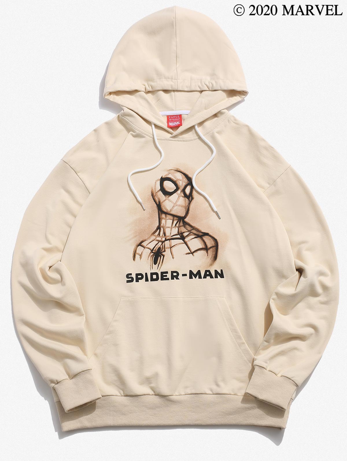 Marvel Spider-Man Figure Print Casual Hoodie