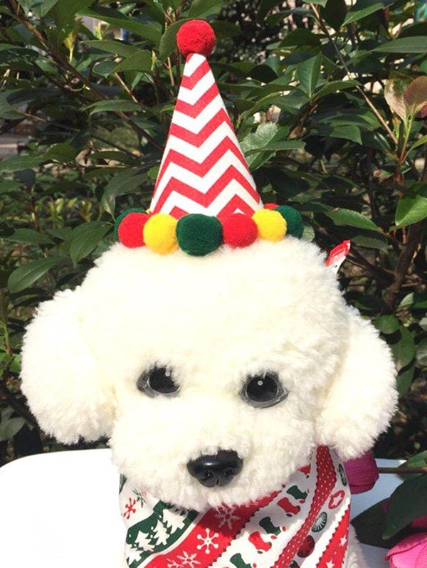 Pet Cosplay Clothes Dog Clothes Christmas Hat and Neck Scarf Set