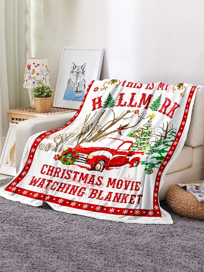 Retro Christmas Pattern Multifunction Blanket