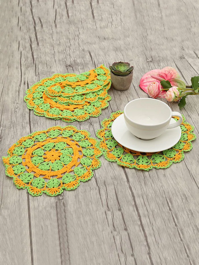 6 Pcs Decorative Crochet Cup Doily Set