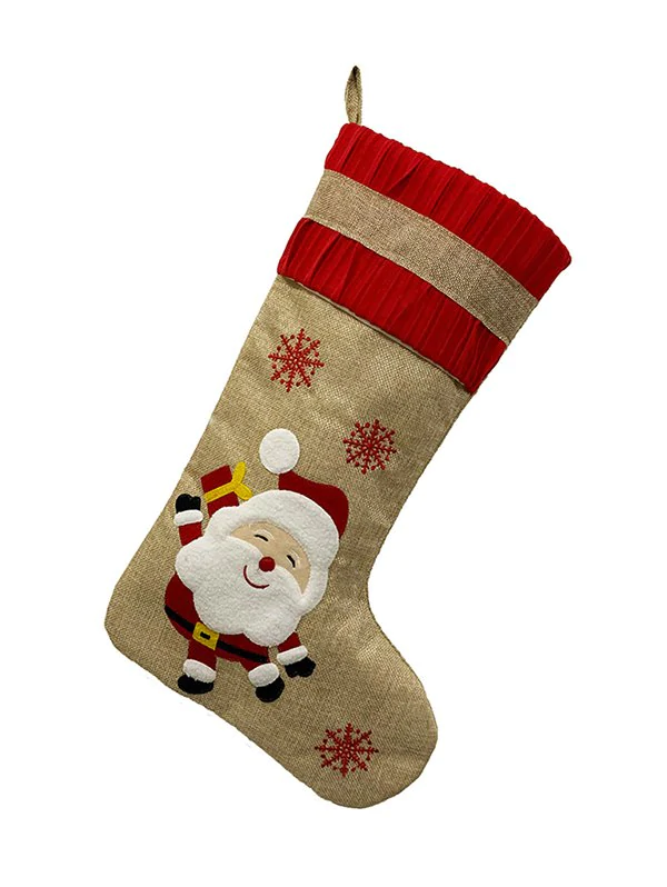 Christmas Stocking Burlap Hanging Decor