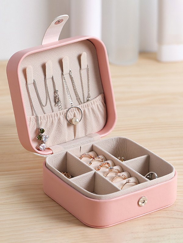 Travel Portable Necklace Rings Storage Jewelry Box